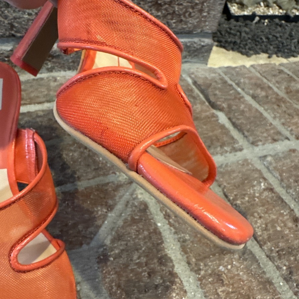 Dolce Vita Womens Sandals Orange Mesh Open-Toe Slide Square Toe Size 7.5 #226 - Picture 16 of 16